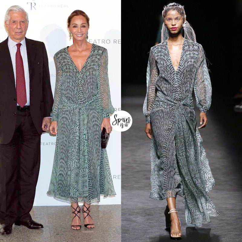 RADIANTE ISABEL PREYSLER LUCIENDO MIGUEL MARINERO EN EL ESTRENO DE LA ÓPERA DON CARLO EN EL TEATRO REAL.