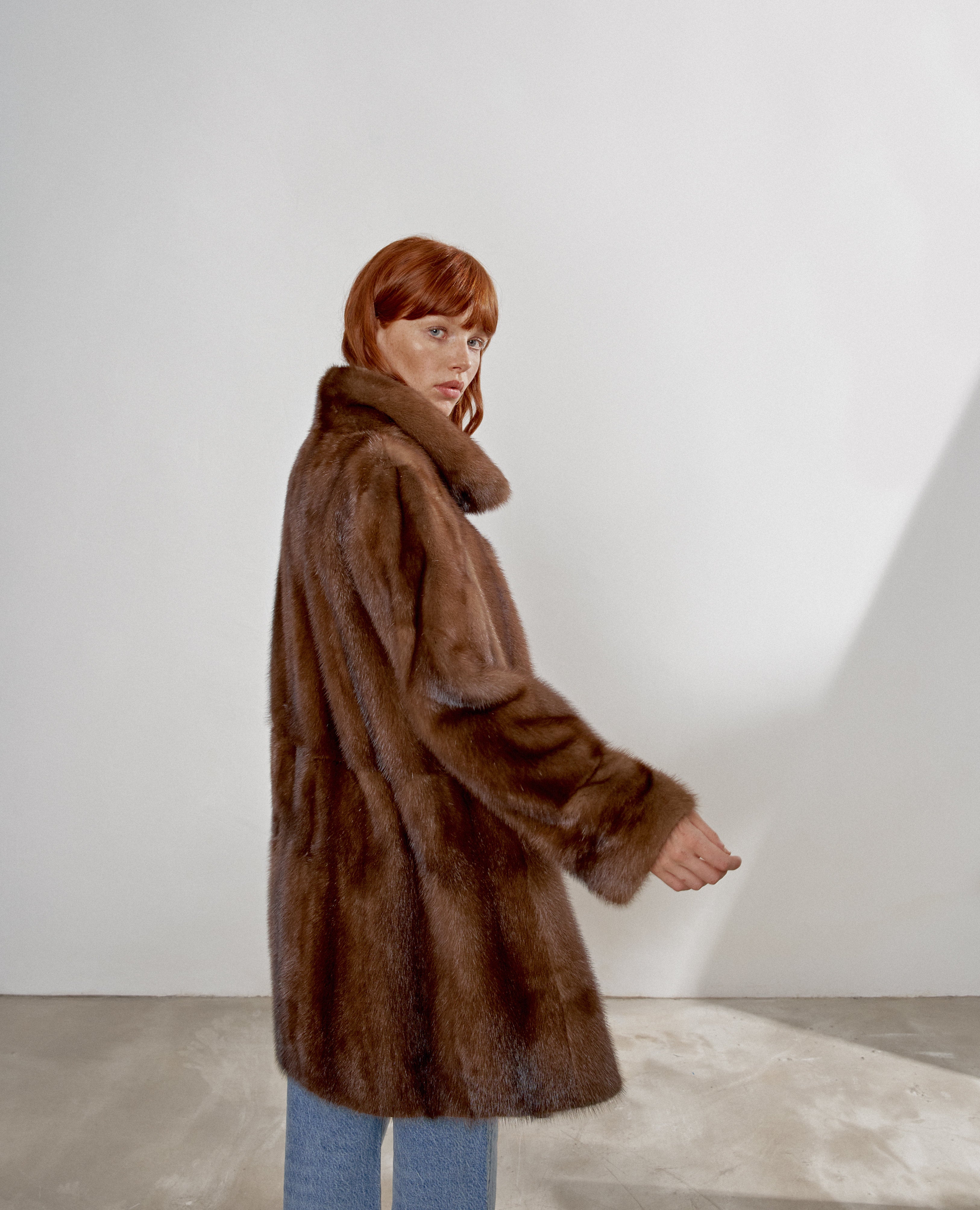 Marrón Abrigo De Pelo Sintetico Azul Marino Pelo Marrón Abrigo